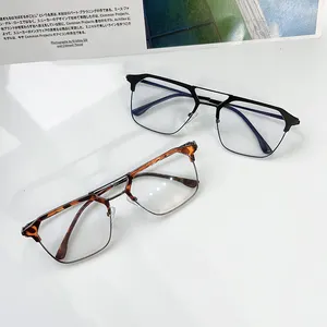 Anti mavi ışık bilgisayar gözlük çerçeve Metal optik gözlük çerçeve Anti yansıtıcı açık renk gözlük çerçeve