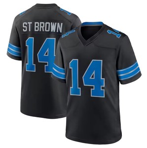 Hete Aanbieding Voetbalteamtenue # 14 St. Brown # 16 Jared Goff Detroit-shirt voor heren - Product Image 6