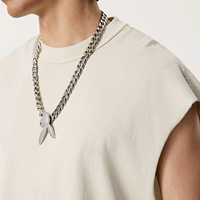 Débardeur Homme d'Été Vintage en Coton Teint et Délavé, Coupe Ample, pour Sport, Fitness et Streetwear