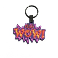 Vente en gros de porte-clés en silicone 2D, porte-clés en caoutchouc souple en PVC pour souvenirs, cadeaux, porte-clés en plastique