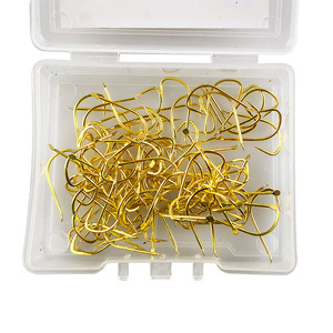 100 unidades/caja de anzuelos individuales de acero al carbono con revestimiento dorado, con y sin púas, para pesca de lubina, trucha, carpa cruciana, tamaño pequeño y fino, micro, de Taiwán - Product Image 5