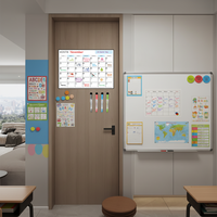 Kit de décoration de dortoir moderne personnalisé en feutre uni, amovible, réutilisable, durable, flexible, facile à coller, planificateur interactif hebdomadaire et mensuel