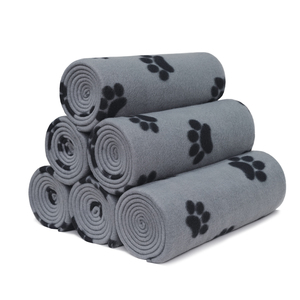 Coperta Morbida Reversibile in Pile a Doppio Lato, Ecologica Americana, Lavabile, Facile da Pulire, con Logo Personalizzato e Impronta di Zampa, per Tutte le Stagioni - Product Image 6