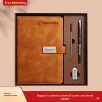 Ensemble de carnets personnalisés pour l'école et le bureau, reliure collée, couverture en cuir PU, bloc-notes, cadeau pour les étudiants et les professionnels