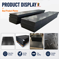 Tapis de sol en plastique HDPE avec trou de poignée, plaque de protection de chantier portable