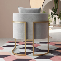 Fauteuils de détente Wing Gold, ensemble de meubles nordiques de luxe, fauteuil moderne en velours et métal, canapés d'appoint pour salon