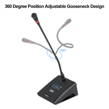 Xtuga A140 Uhf Professional 4 Channel Desktop Gooseneck Cordless
