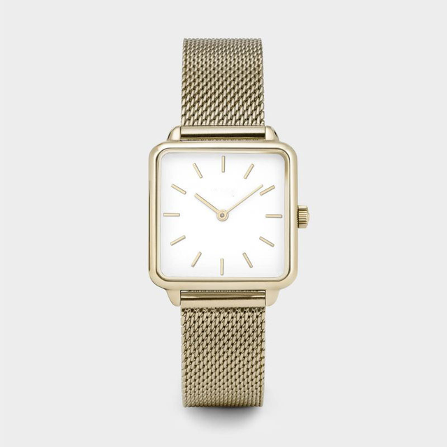 Custom logo Stainless Steel square Ladies Quartz Watch Japan Movement 3atm Water Resistant Women Watch