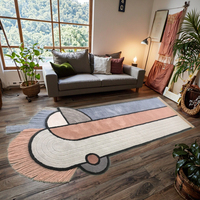 Kunden spezifisch gestaltete handgetuftete dekorative Teppich Teppich Roman abstrakte Muster Läufer für Wohnzimmer Home Schlafzimmer Kinderzimmer