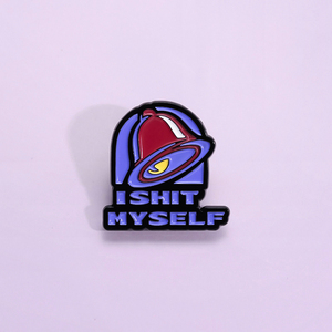 Komik ben bok kendimi emaye pimleri komik Retro çan Metal broş sırt çantası giysi yaka rozetleri takı hediye çocuklar arkadaşlar için - Product Image 3