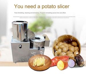 Machine automatique de pelage et de découpe de pommes de terre 500 kg/heure, pompe de nettoyage à sec pour taro, usage domestique, ferme, boulangerie, légumes, fruits, ail - Product Image 4