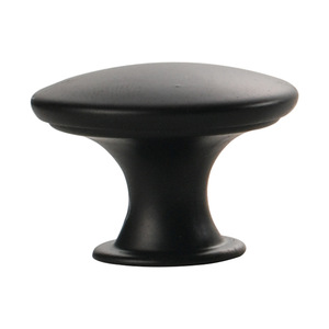 Pomo de gabinete Jingmao, hierro negro mate, redondo, de un solo orificio, para puerta de armario, herrajes para muebles 001 - Product Image 5
