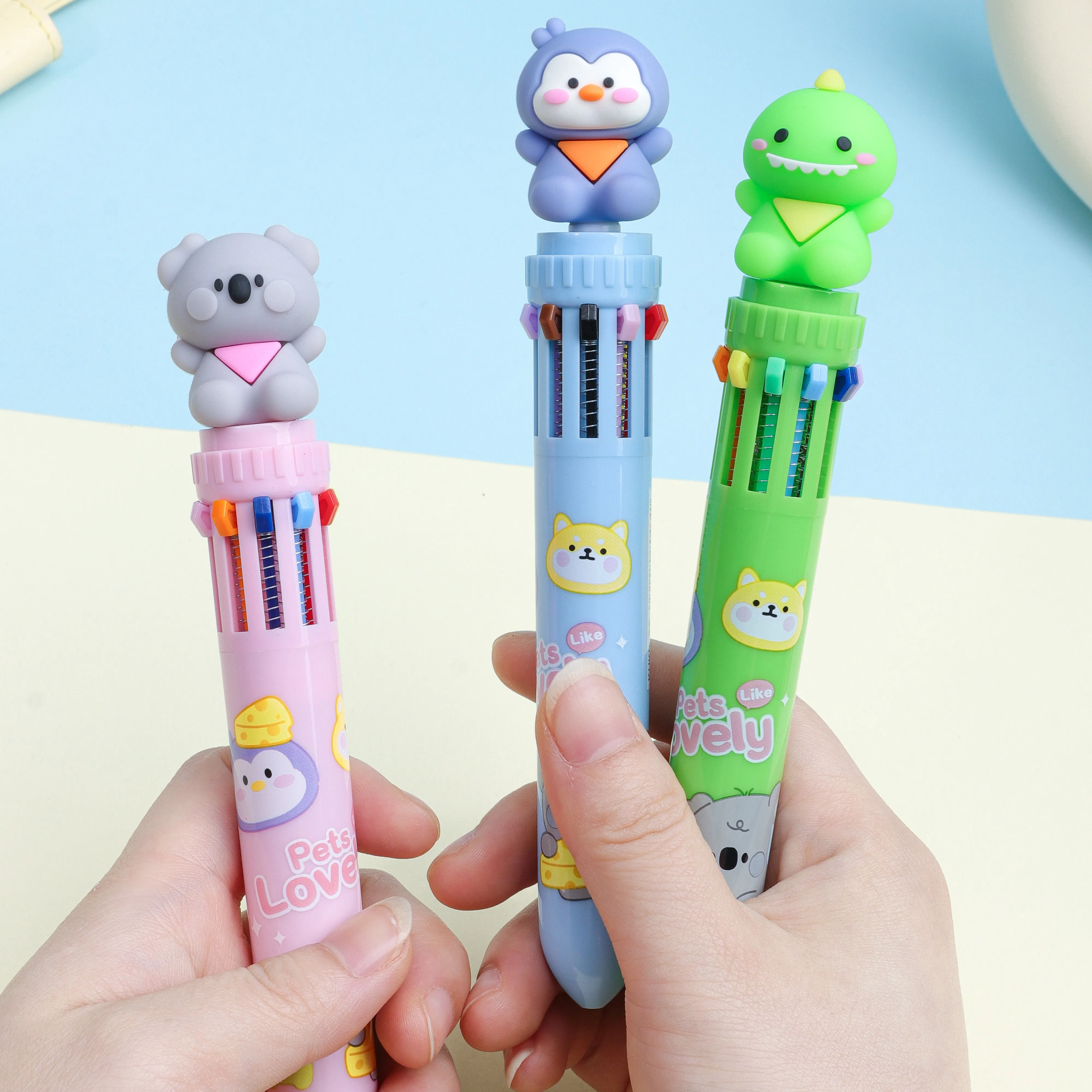 Cute Animals Cute Pet Styling 10 Colors Ballpoint Pen Pens For Scrapbook Journals Or Drawing