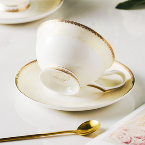 High Quality Luxury Nordic Style Ceramic Gold Coffee <b>Cup</b> and Saucer for Afternoon Tea <b>Cups</b> <b>Set</b> - Product Image 6
