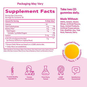 Gomitas Digestivas con Fibra, Suplemento de Inulina, Esenciales para el Posparto, Alivio del <span class=keywords><strong>Estreñimiento</strong></span> y Salud Intestinal - Product Image 2