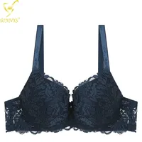 Customized Wholesale Womens Plus Size 38 40 Size Push up Sexy Front Open  Lace Embroidered Floral Padded Bra for Fat Ladies - China Bra and Mix  Designs price