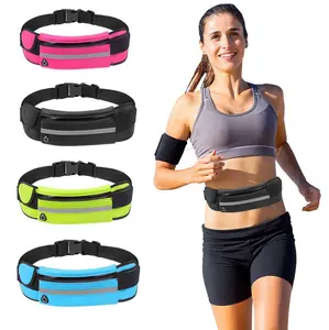 Biểu Tượng Tùy Chỉnh Neoprene Không Thấm Nước Tập Thể Dục Fanny Gói Bán Buôn Chạy Vành Đai Thể Thao Eo Túi Với Người Giữ Chai Vành Đai Đàn Hồi