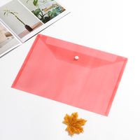 Startrichest Regreso a la escuela Oficina Colorido Botón a presión transparente Sobre impermeable Documento de plástico Portador de archivos Carpeta de bolsas