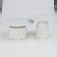 Mesa de Centro de Piedra Sinterizada Económica, Moderna y Minimalista, Juego de Mesa de Centro para Sala de Estar