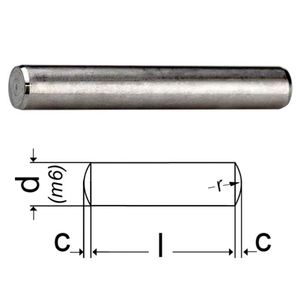 เดือยยึดทรงกระบอก M1-M10 ทำจากเหล็กกล้าไร้สนิม 304 ผิวเรียบ สำหรับยึดแกน - Product Image 5