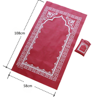 Muslimischer Tragbarer Gebetsteppich Islam Reise-Gebetsmatte Regenfester Stoff Taschen-Pilgermatte