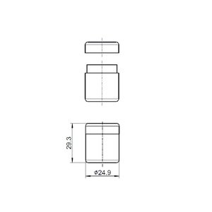 ขวดโหล 8 มล. ไม่มีฝาเกลียว พร้อมปลอกหุ้ม - Product Image 3