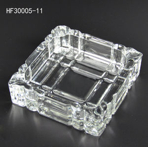 Fabbrica all'ingrosso in lega di zinco pianura quadrato 6 pollici posacenere in vetro addensato sigarette posacenere accessori per fumatori posacenere per auto - Product Image 1