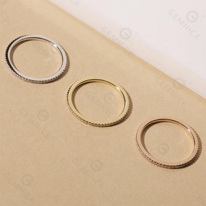 Gemnel Classic 1..47mm Band Engagement and Wedding Eternity Diamond <strong>Ring</strong> Gold - Product Image 6