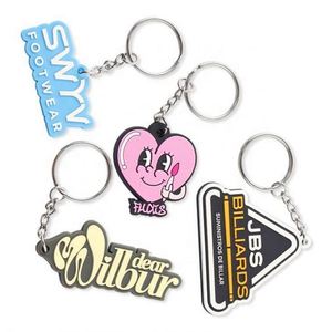 High Quality PVC <b>Custom</b> <b>Keychain</b> Cute Soft Rubber <b>Keychain</b> with Blank Logo for Promotional Gifts Quality Carabiners - Product Image 4