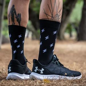 Coussin de compression rembourrage personnalisé chaussettes de course Performance athlétique sport chaussettes hommes haute qualité grande marque équipage cyclisme chaussettes - Product Image 4