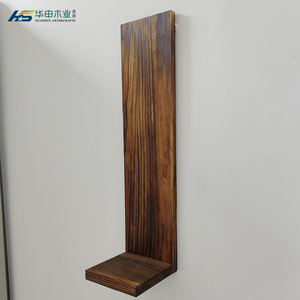 Étagère murale multifonction en bois massif en forme de L, robuste, pour salon, salle de bain, cuisine, rangement d'épices, présentoir - Product Image 6