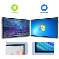 Pizarra Interactiva para Enseñanza en Interiores de 75 Pulgadas, Android/Windows, 4K UHD, 40 Puntos Táctiles, Pantalla Táctil