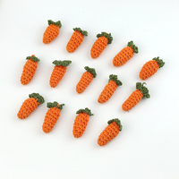 3-3.5Cm Mini Oranje Kleur Wortel Katoen Haakfruit 3d Handgemaakte Kleding-En Kledingaccessoires