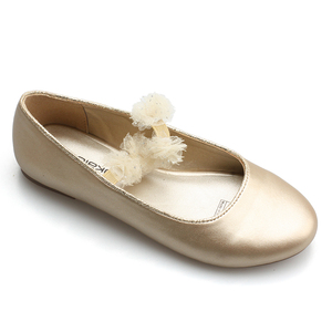 Vestido de fiesta para niña, zapatos planos suaves de ballet, bailarinas, flores brillantes, plantilla de cuero de encuadernación elástica - Product Image 3