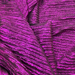 Tela Plisada Fucsia al por Mayor, Tela Arrugada con Estampado en Caliente para Faldas Plisadas <span class=keywords><strong>de</strong></span> Mujer, Textil para el Hogar - Product Image 5