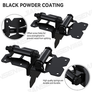 Kit perangkat keras taman dapat disesuaikan tugas berat aksesori pintu belakang pagar vinil PVC penutup mandiri gerendel baja tahan karat 304 hitam - Product Image 3