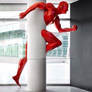 高品質大樹脂壁彫刻赤ランニングマン壁グラスファイバー像 - Product Image 1