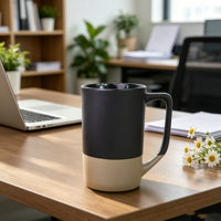 Mug en céramique de porcelaine 11oz pour sublimation, base mate, tasse à eau de bureau, logo personnalisable, cadeau d'affaires, compatible micro-ondes, vente en gros