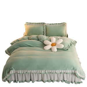 بلون تنورة نوم السرير يغطي الملكة حجم طقم سرير لحاف نانتونغ Kelin العلامة التجارية طقم سرير - Product Image 1