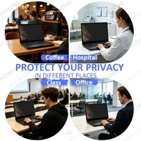 Pelindung Layar Anti-Blue Light Magnetic Privacy Filter Privacid untuk Laptop 12.5 inci 16:9, Film Anti Spy yang Dapat Dilepas