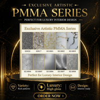 Plaque acrylique à motif marbré PMMA, écologique, résistante aux intempéries, panneau décoratif, imperméable, résistant aux rayures pour mur