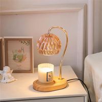 Lampe Chauffante pour Bougies Amazon en Promotion, Hauteur Réglable, Minuteur, Intensité Variable, Décoration Maison, Chauffe-Bougie avec 2 Ampoules