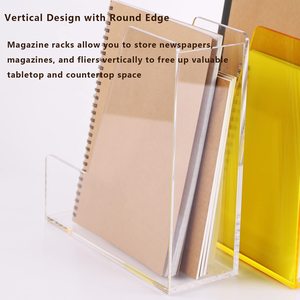 Tùy chỉnh đa chức năng dọc Tạp Chí tập tin chủ rõ ràng Acrylic bàn tổ chức Rack hiển thị Kệ Loại sản phẩm - Product Image 4