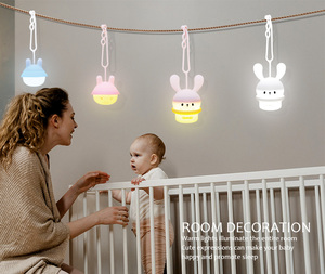 Silicone dễ thương động vật Mặt dây chuyền chuỗi đèn màu thay đổi thay đổi trang trí LED ánh sáng ban đêm cho trẻ em của phòng & Quà Tặng - Product Image 5