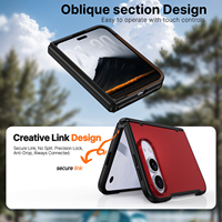 Étui de téléphone pliable TPU+PC pour iPhone Duo avec verrouillage de la charnière, protection magnétique antichoc