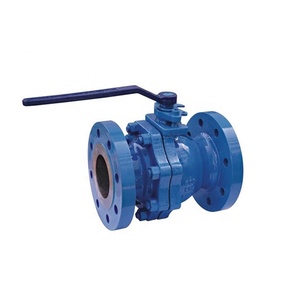 DIN3357 PN10/16 Ductile besi cor katup bola flensa ganda dengan bantalan dudukan ISO5211