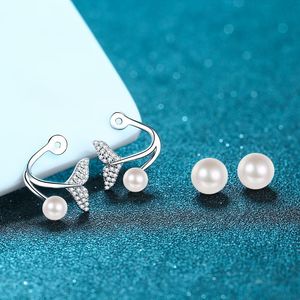 Pendientes <span class=keywords><strong>de</strong></span> Plata S925 con Moissanita y Perlas <span class=keywords><strong>de</strong></span> Agua Dulce, Diseño <span class=keywords><strong>de</strong></span> Cola <span class=keywords><strong>de</strong></span> <span class=keywords><strong>Sirena</strong></span>, Dos Formas <span class=keywords><strong>de</strong></span> Usar, Joyería para Mujer, Bodas y Fiestas, Venta al Por Mayor - Product Image 3