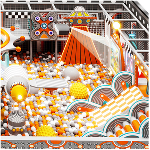 Equipo de Juego Suave para Niños, Parque Infantil Interior de Circo con Tobogán, Piscina de Pelotas y Juego Interactivo para Centro Comercial - Product Image 3