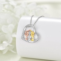 Colliers pour femmes en argent sterling 925 avec pendentif cœur, colliers d'amitié infini pour sœurs et filles, bijoux, cadeaux d'anniversaire, vente en gros