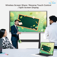 Tableau blanc interactif intelligent 4K UHD Android 15 de 65, 75, 86 pouces avec écran tactile et caméra IA 48MP pour l'éducation scolaire